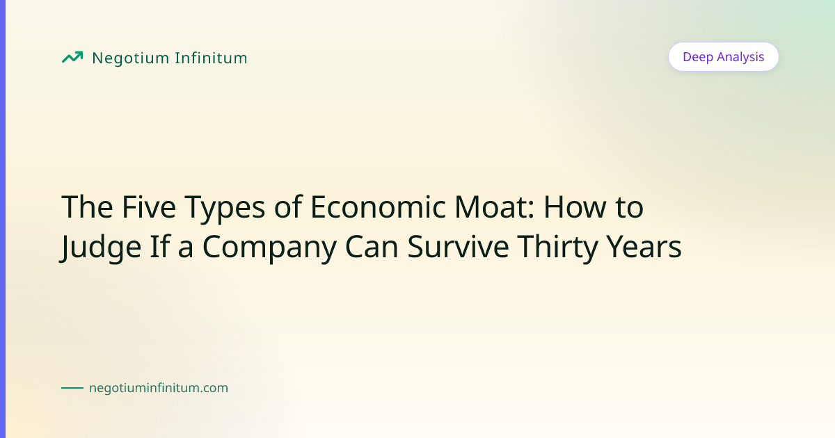 The Five Types of Economic Moat: How to Judge If a Company Can Survive ...
